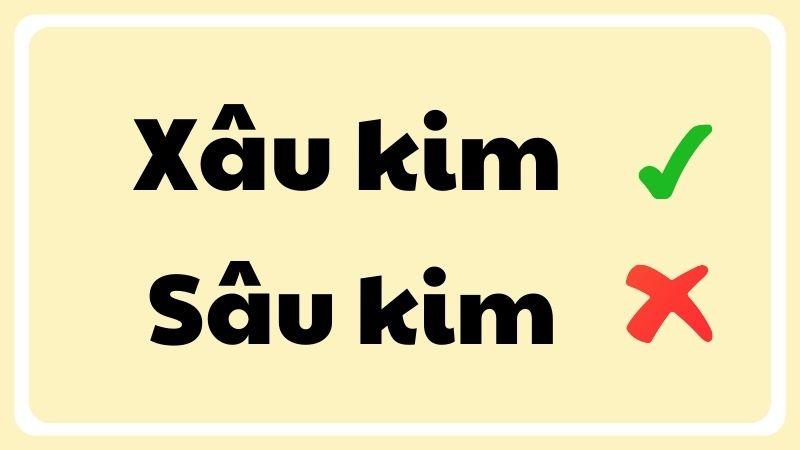 Sâu kim hay xâu kim đúng chính tả?