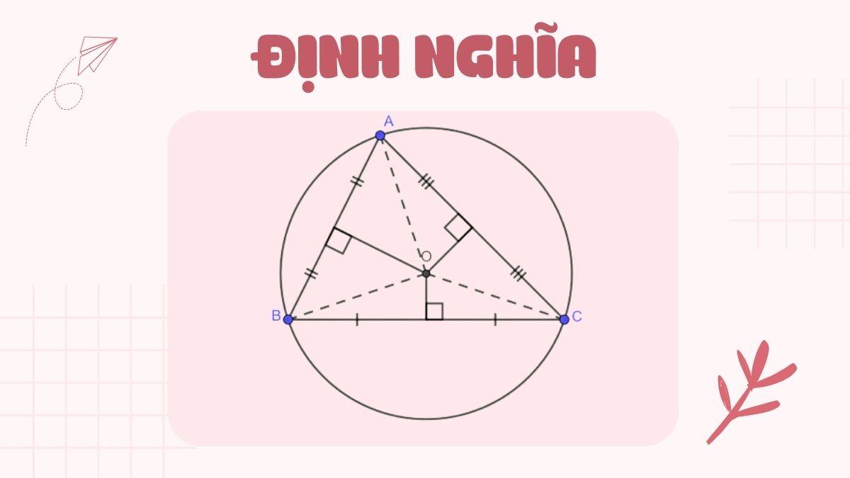 Lý thuyết về đường tròn ngoại tiếp tam giác và bài tập ví dụ