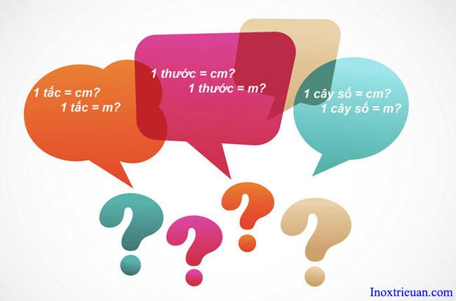 1 tấc, 1 li, 1 phân, 1 thước bằng bao nhiêu mét, cm?