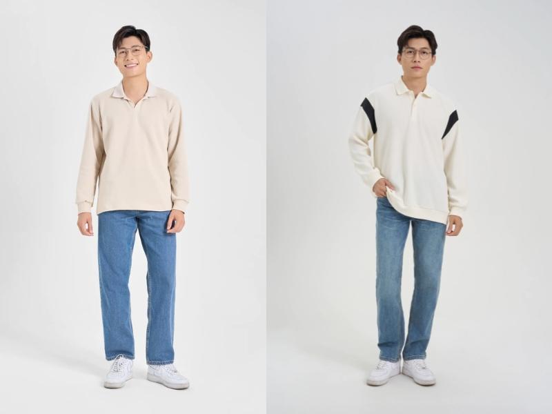 11 cách phối đồ với áo polo nam form rộng thời trang nhất 2025