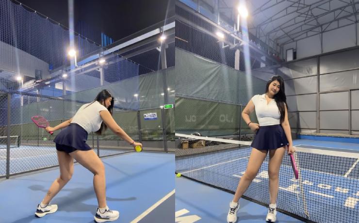 Cô nàng tới với pickleball và giảm được 5kg, từ 80kg xuống còn 75kg
