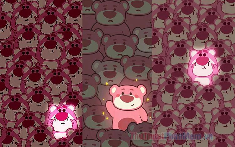 Hình nền gấu dâu phát sáng cho điện thoại đẹp nhất