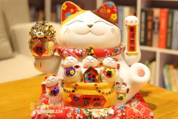 Hình nền mèo Thần Tài cho máy tính