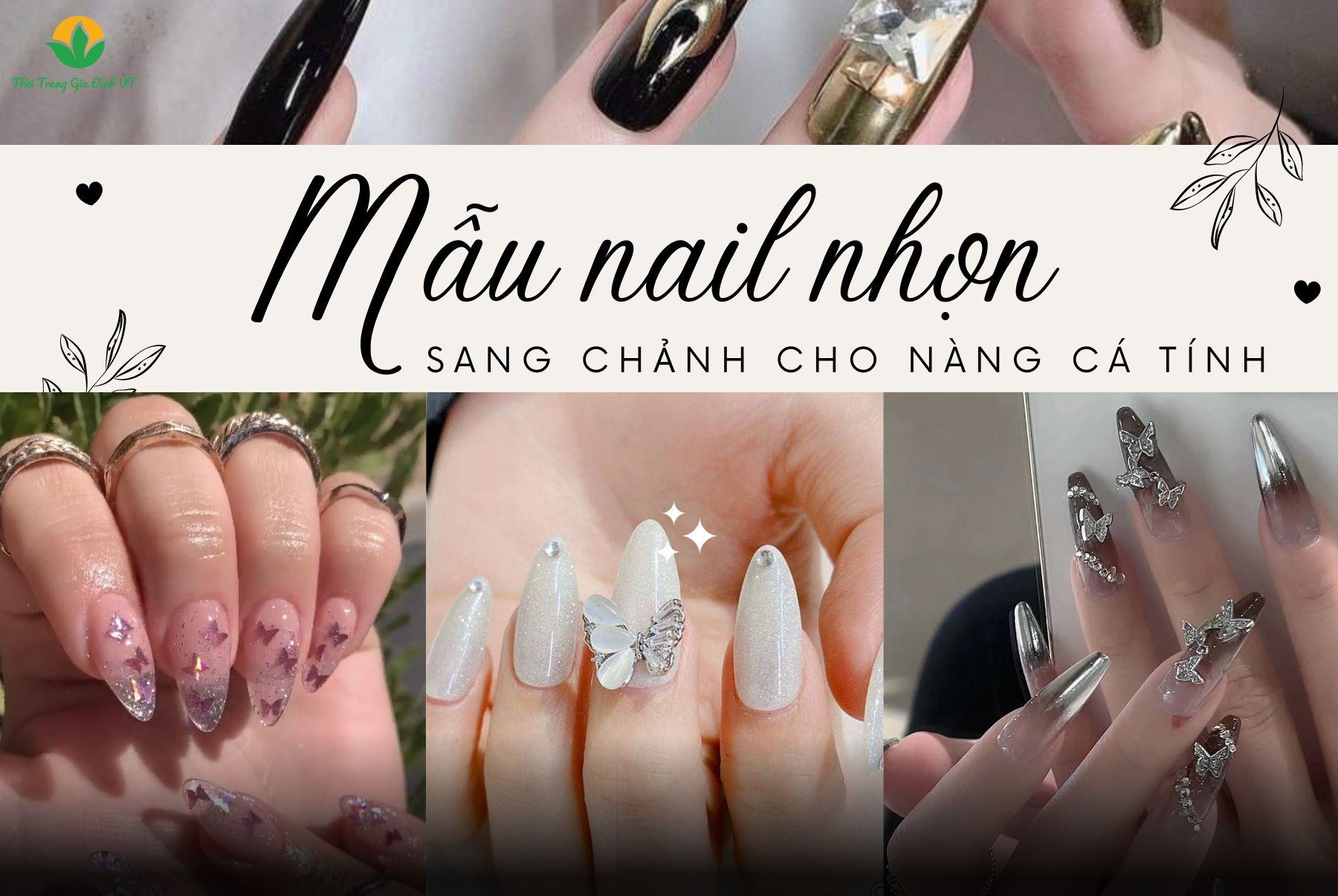 mẫu nail nhọn sang chảnh