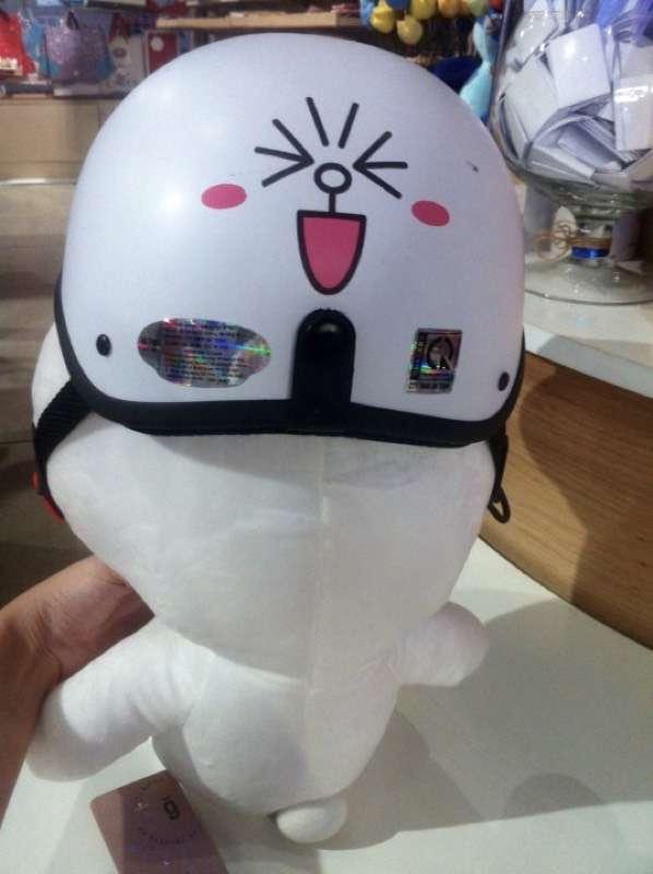 Nón Bảo Hiểm Natthy Thỏ Cony Trắng Cao Cấp