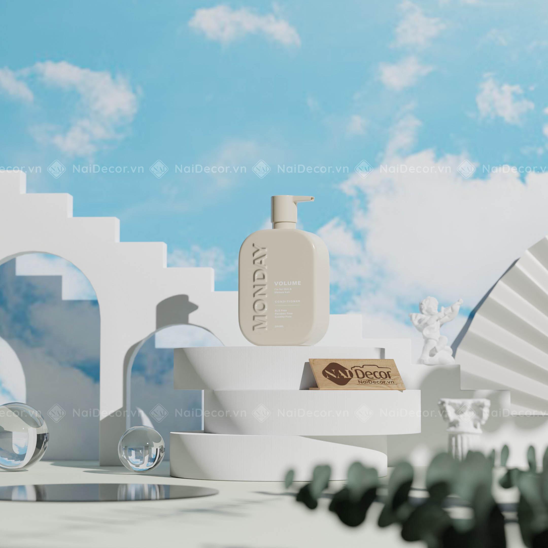 [Set Chụp Ảnh] Chụp sản phẩm với phông nền Bầu trời, khối hình học,… (BG-151-A)