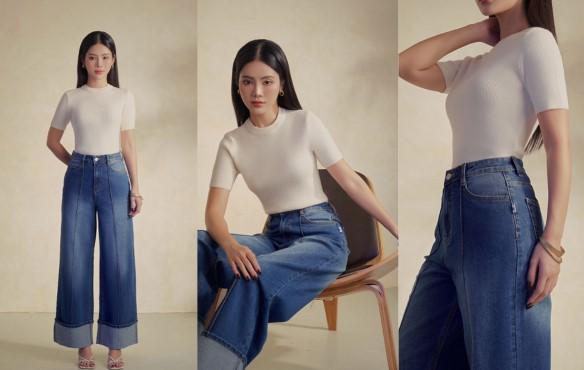 Quần bò ống rộng mặc với áo gì? 30+ Bí quyết phối đồ thời trang