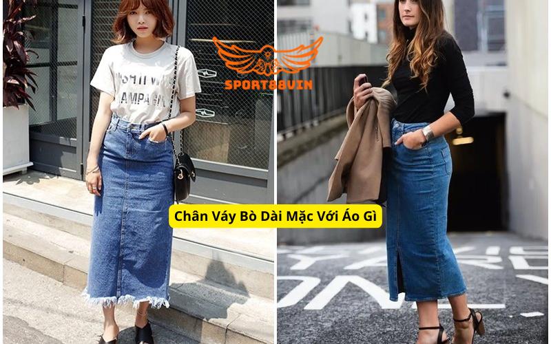 Chân Váy Bò Dài Mặc Với Áo Gì ? Cách Phối Đồ Mùa Đông Đẹp