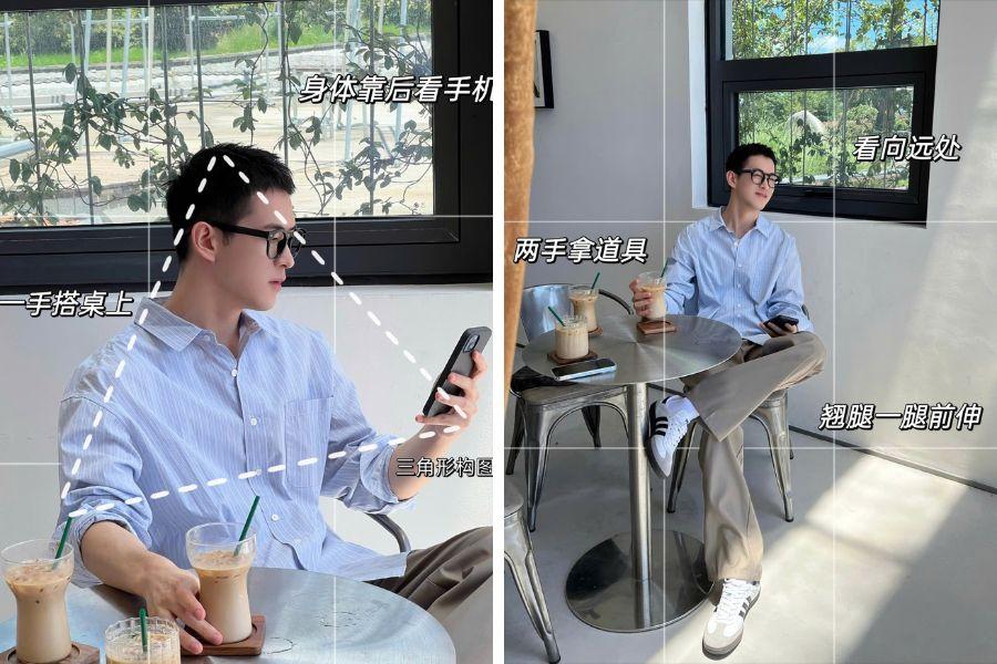 16 Cách tạo dáng chụp ảnh nam ngồi cafe lạnh lùng, thần thái