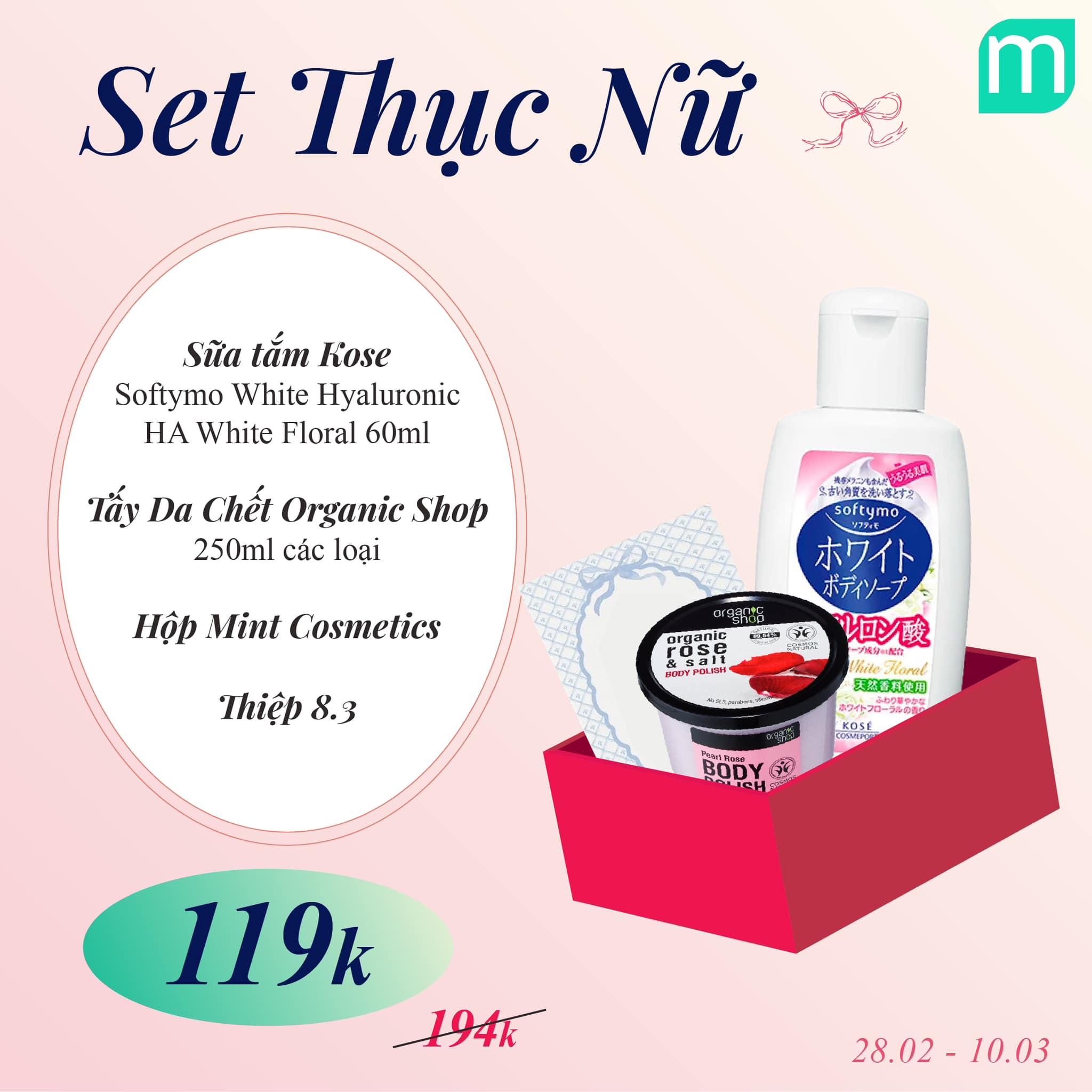 SET QUÀ 8/3 CHỈ TỪ 119K - MADE BY MINT