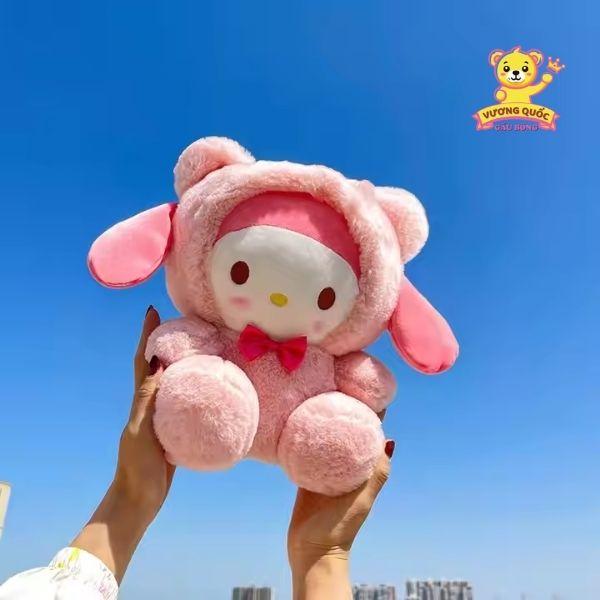 Gấu Bông MELODY Nón Gấu Trắng Dễ Thương Mềm Mịn