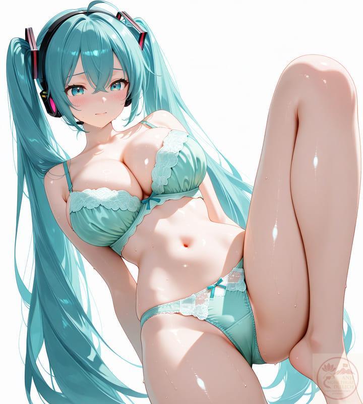 Ảnh Hatsune Miku đẹp rực rỡ, mang sắc xanh đặc trưng và năng lượng tích cực