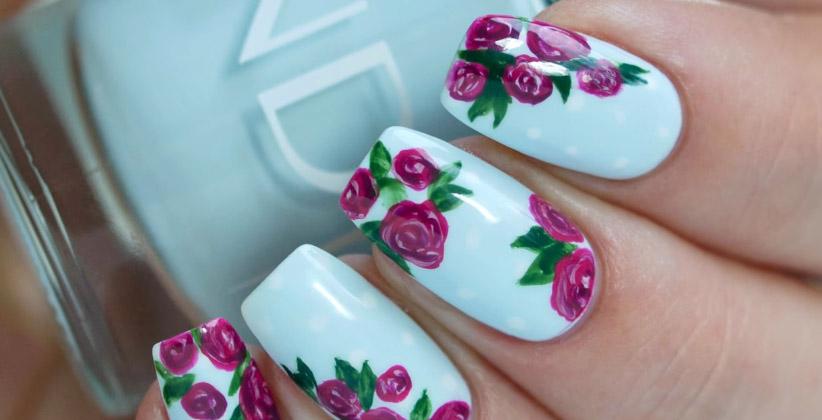 Nghệ Thuật Vẽ Nail Hoa Hồng Cổ Điển