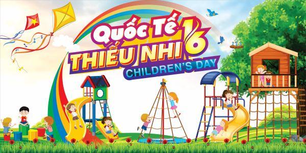 15 Mẫu Backdrop 1/6 Quốc Tế Thiếu Nhi Đẹp, Dễ Thương