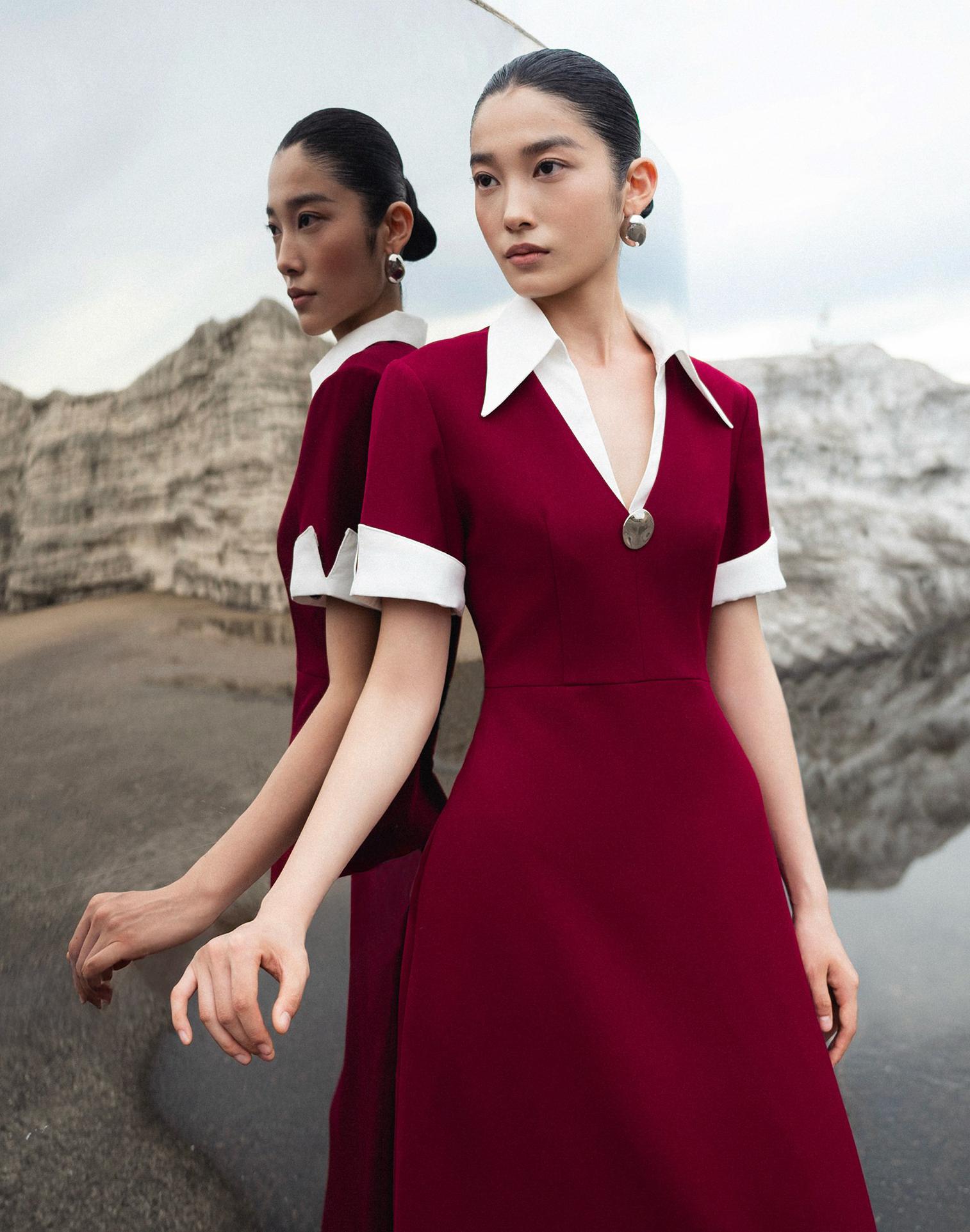 Đẹp xuất sắc với váy sơ mi, đầm dáng dài cổ điển