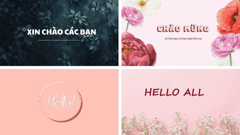 Hình nền Powerpoint xin chào, mở đầu bài thuyết trình thu hút