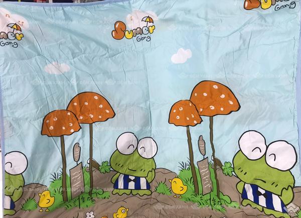 Chăn hè trẻ em cotton đũi mã 14 Chú ếch cute