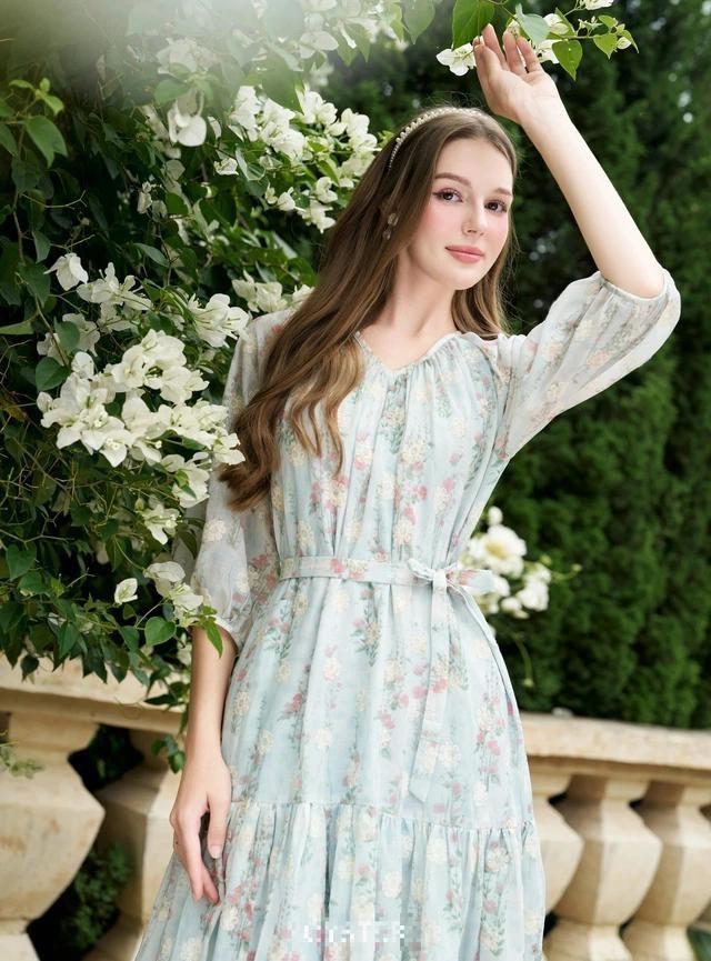 Váy hoa cổ điển, nét lãng mạn của nàng thơ ngày hè