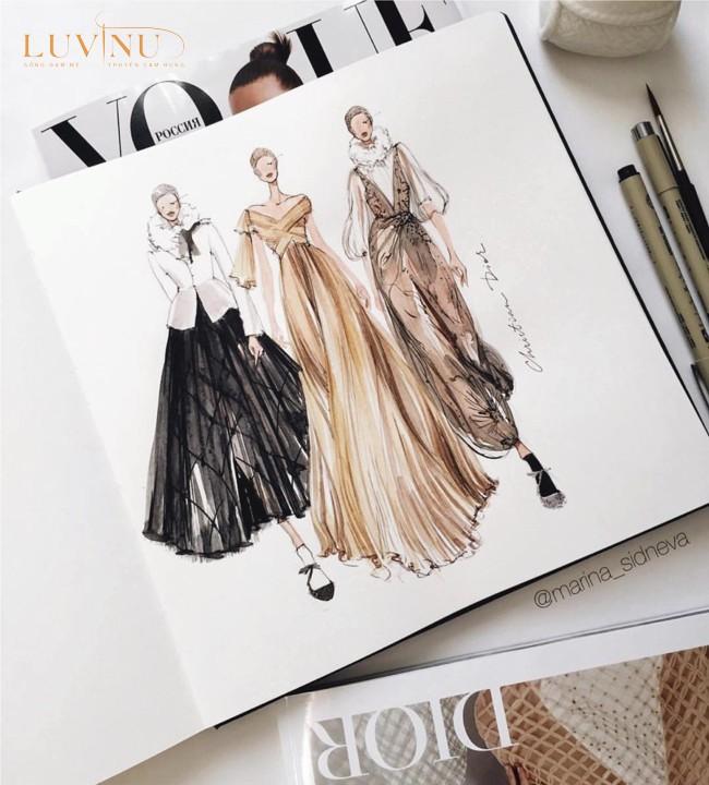 Các Mẫu Vẽ Thiết Kế Thời Trang Đẹp