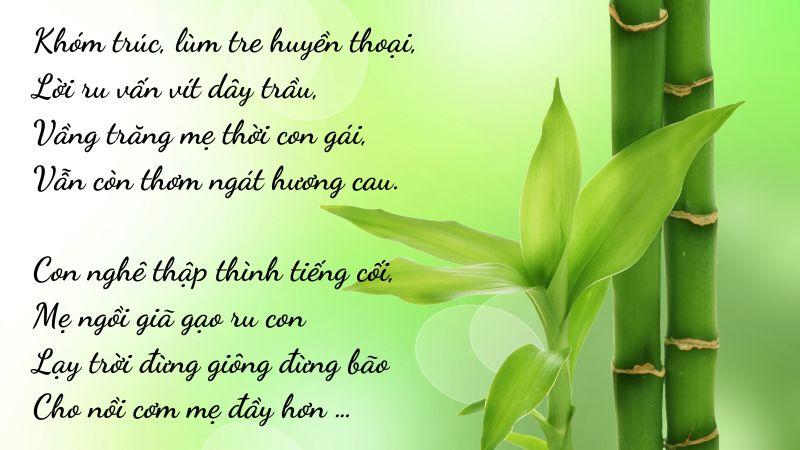 Phân tích bài thơ Trong Lời Mẹ Hát ngắn gọn, chọn lọc hay nhất