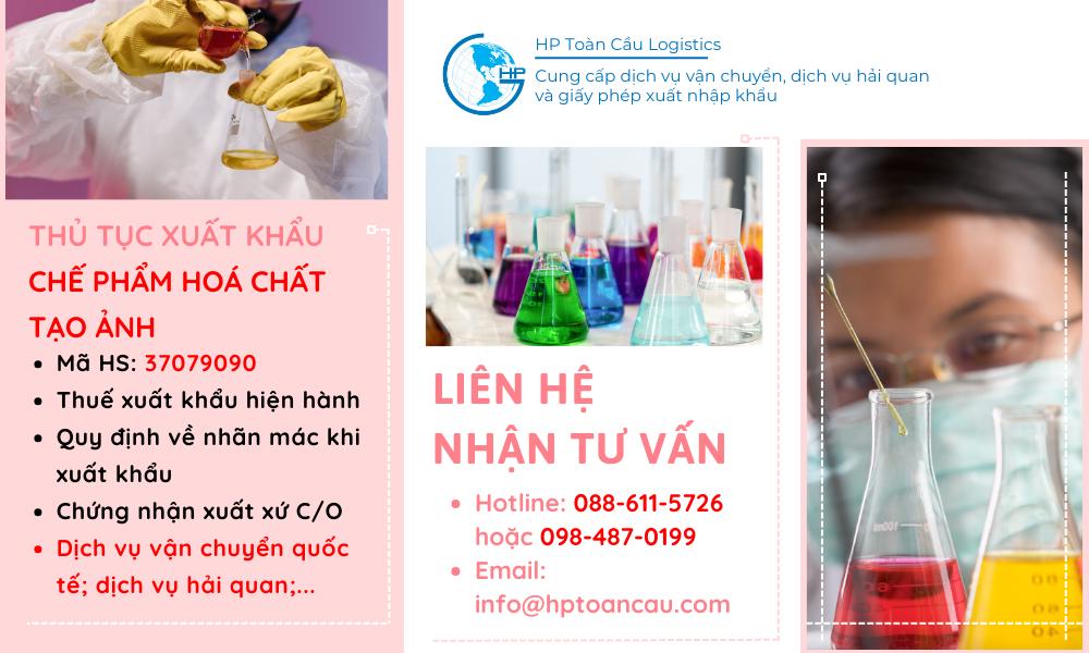 Thủ tục xuất khẩu chế phẩm hoá chất tạo ảnh