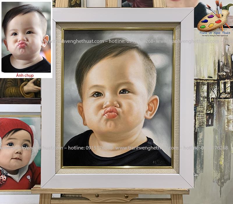 Vẽ Tranh Chân Dung Em Bé - 002