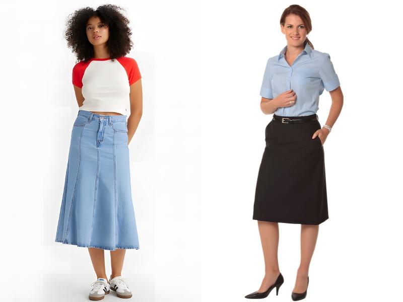 Cách phối chân váy chữ A cho người mập che khuyết điểm cực xịn