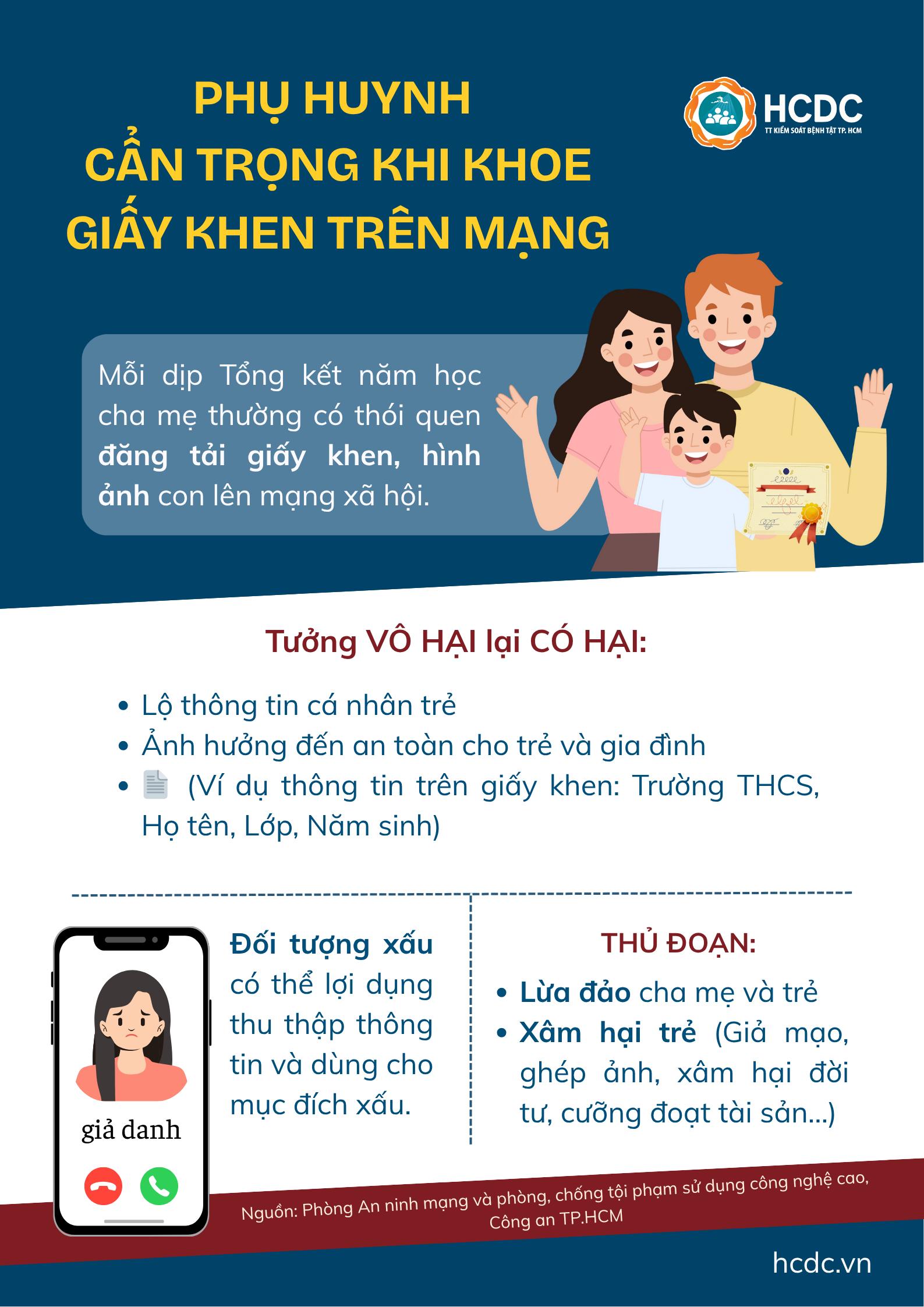 Phụ huynh cần cẩn trọng khi chia sẻ giấy khen của con trên mạng xã hội