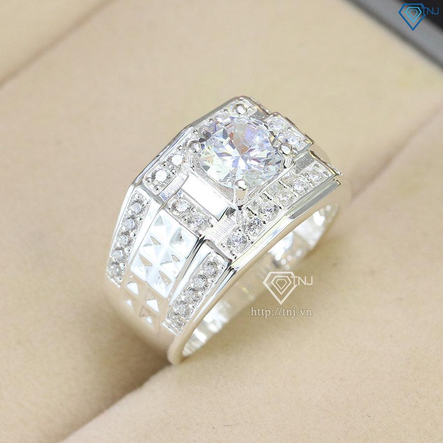 Nhẫn nam bạc đeo ngón giữa đẹp NNA0513