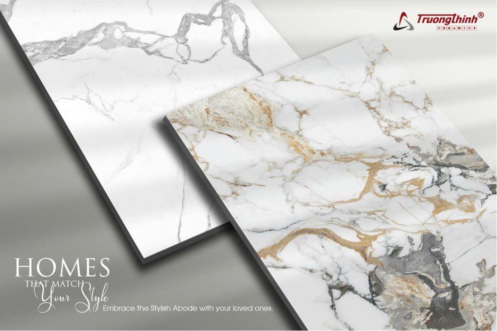 20+ Mẫu Gạch Trắng Vân Đá Đẹp & Bán Chạy Nhất Thị Trường
