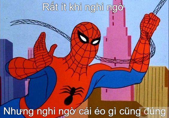 Meme người nhện chỉ tay