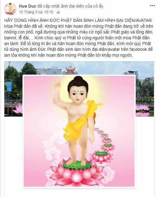 Phật đản, cư dân mạng đổi avatar, thay hình bìa