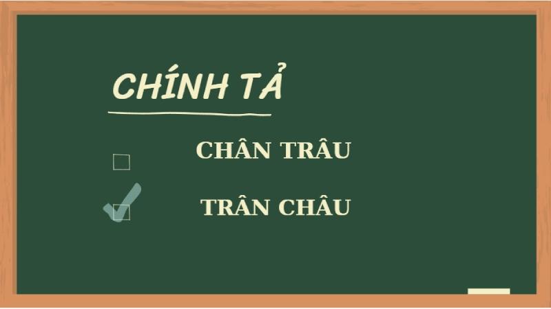 Chân trâu hay trân châu là đúng chính tả?
