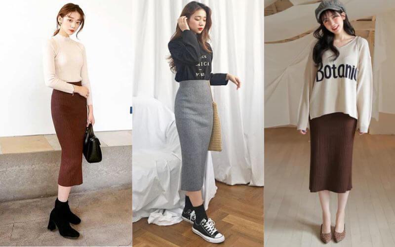Chân Váy Len Mặc Với Áo Gì? 15+ Cách Phối Đồ Sang Trọng Tôn Dáng