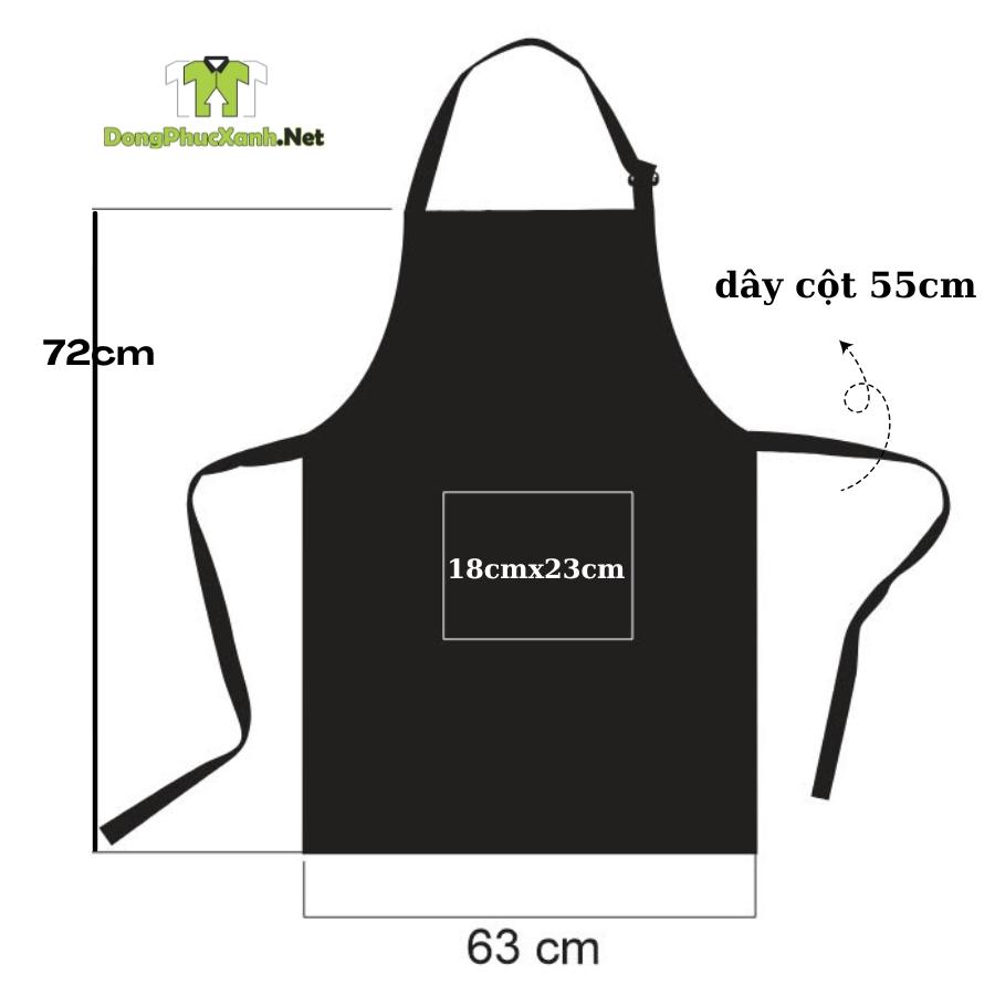 Tạp Dề Thợ Nail Màu Tím Thiết Kế Nút Bấm Đẹp In Logo Kelly Pang