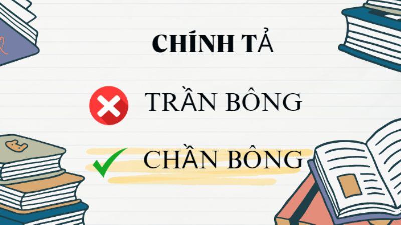 Trần bông hay chần bông là đúng chính tả?