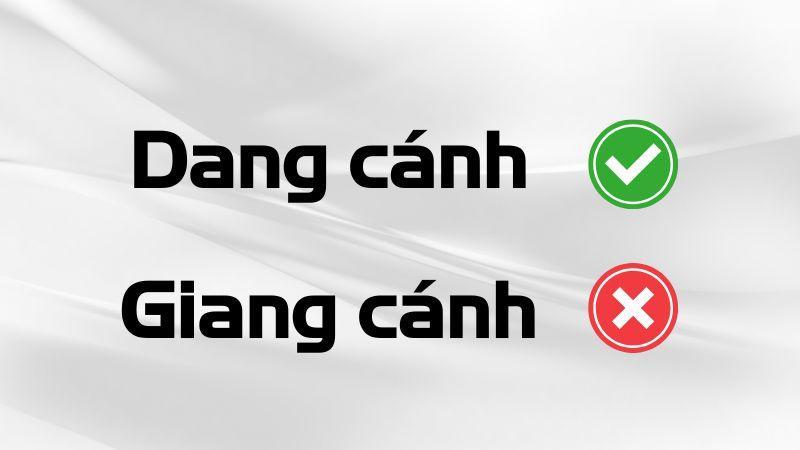 Giang cánh hay dang cánh đúng chính tả?