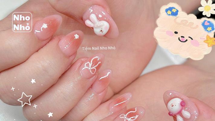 Nail Hàn với kỹ thuật loan màu