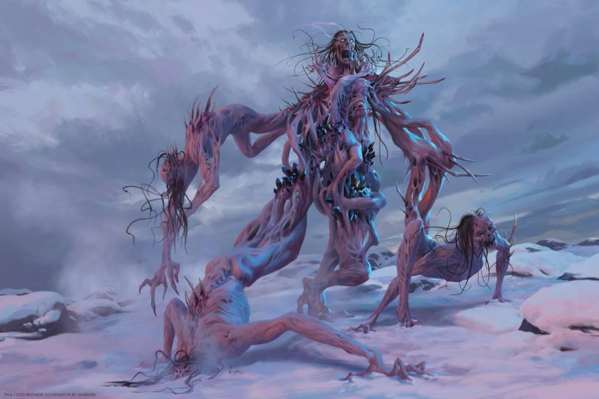 Zlan, a towering horror made of fused bone and writhing bodies
